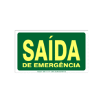 Placa De Sinalização Fotoluminescente S12-a Saída Emergência